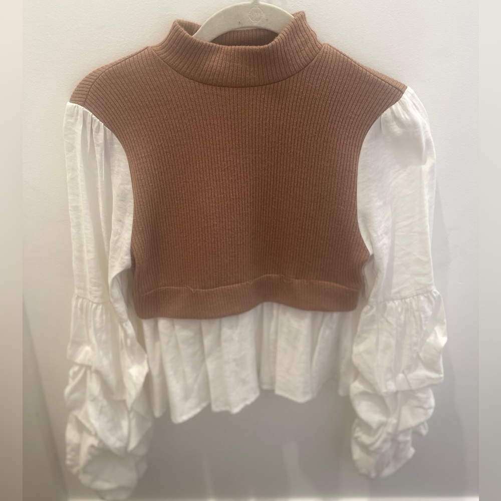 Anthropologie 2 in 1 Sweater blouse